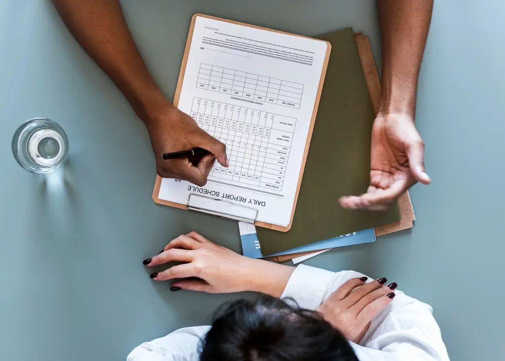 Patient undergoing stress response evaluation with monitoring equipment